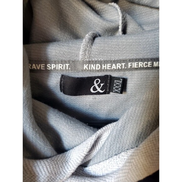 Ampersand Ave Womens Navy Herringbone Double Hood L/S Hoodie Size XXXL - Picture 5 of 13